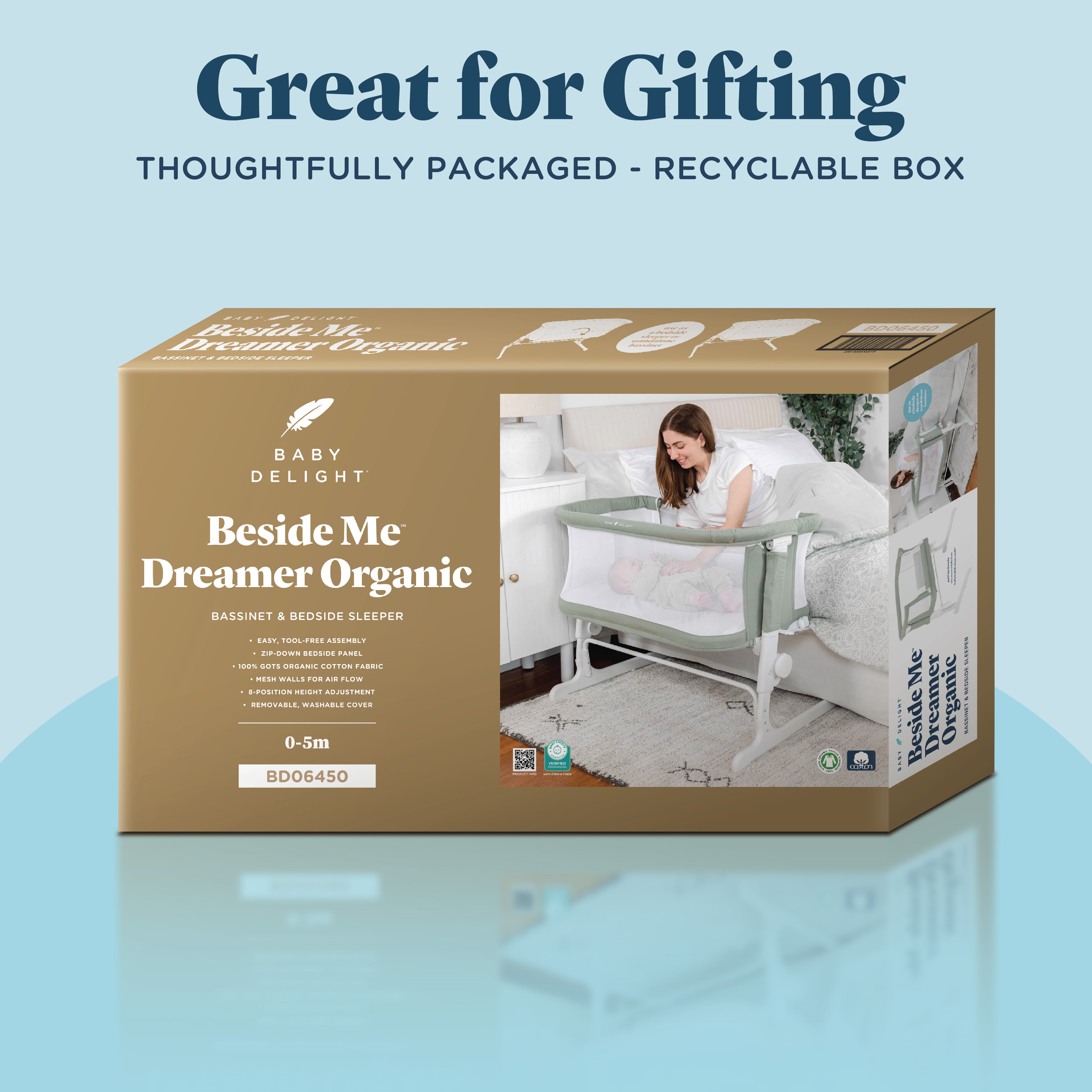 Beside Me™ Dreamer Organic Bassinet & Bedside Sleeper - Baby Delight
