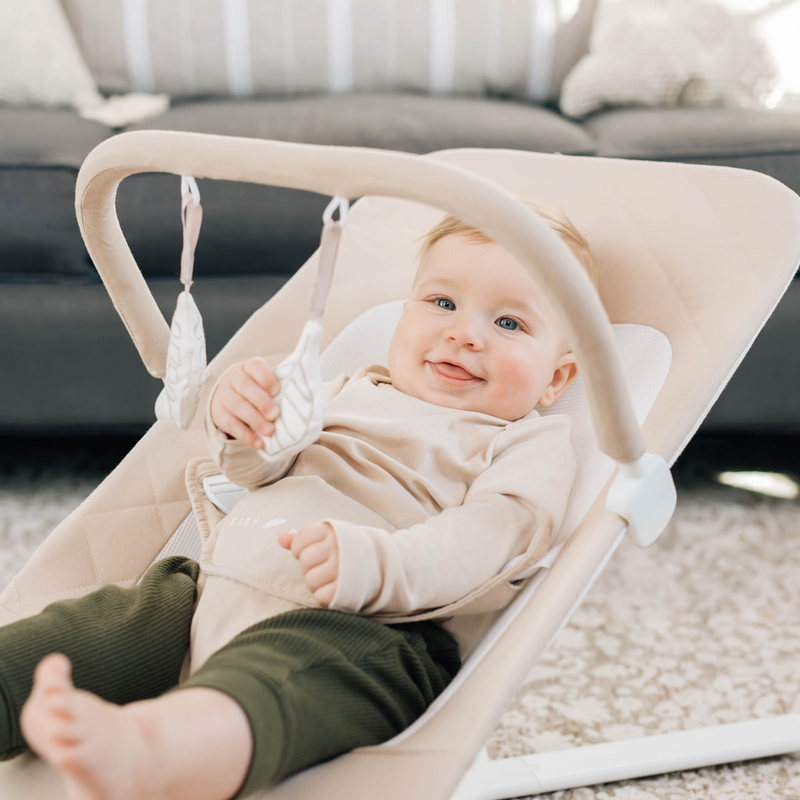 Alpine Organic Deluxe Portable Bouncer - Organic Oat - Baby Delight