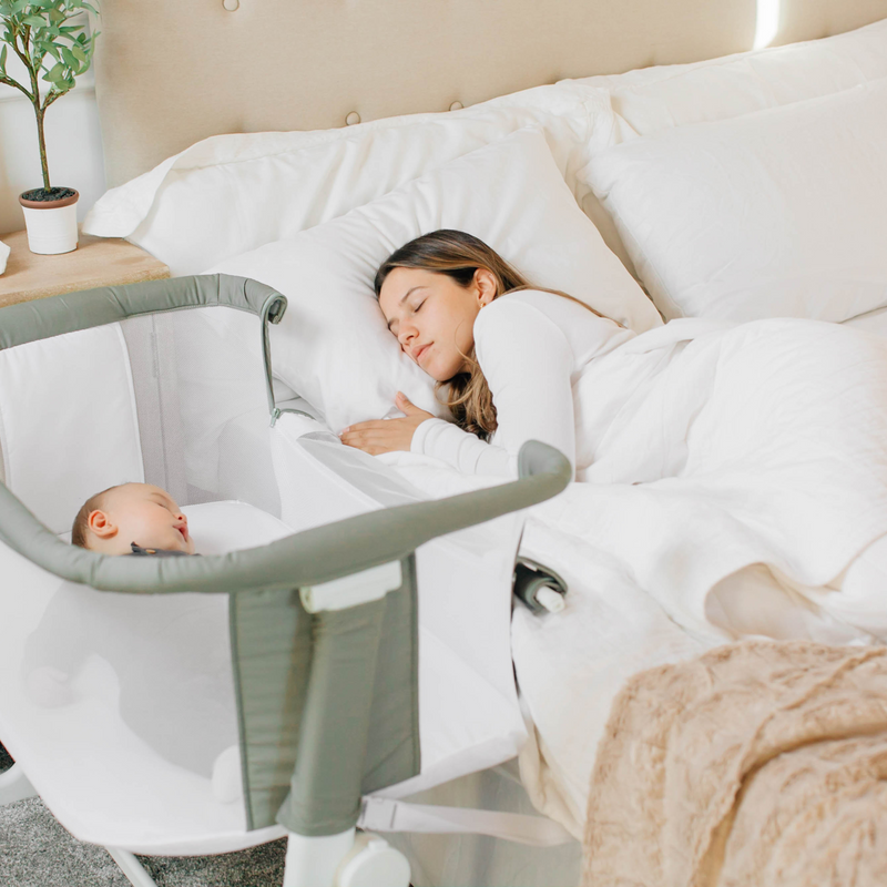 Beside Me™ Dreamer Organic Bassinet & Bedside Sleeper - Organic Sage - Baby Delight