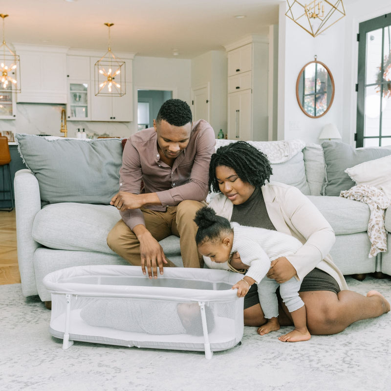 Snuggle Nest™ Portable Bassinet - Driftwood Grey