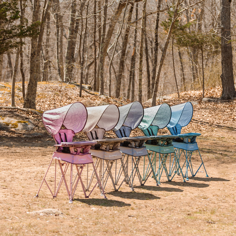 LIMITED EDITION-Go With Me® Uplift Deluxe Portable High Chair with Canopy - Garden Green - Baby Delight