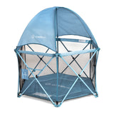 LIMITED EDITION- Go With Me® Eclipse Deluxe Portable Playard with Canopy - Blue Wave - Baby Delight