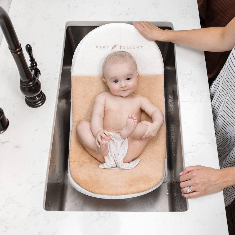 Cushy Nest Cloud Premium Organic Infant Bather - Organic Oat - Baby Delight