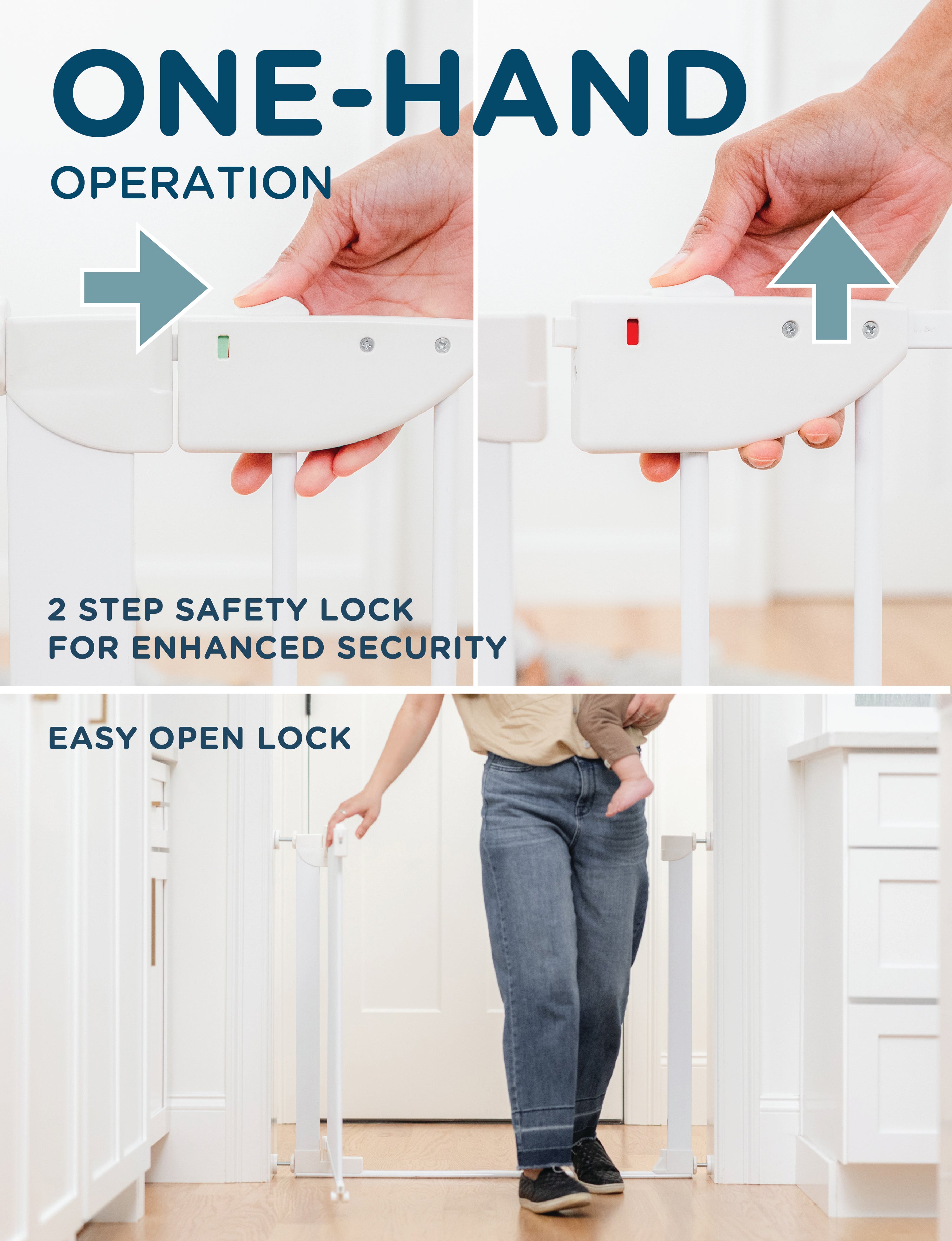 SizeWise™ Metal Pressure Mounted Gate - Baby Delight