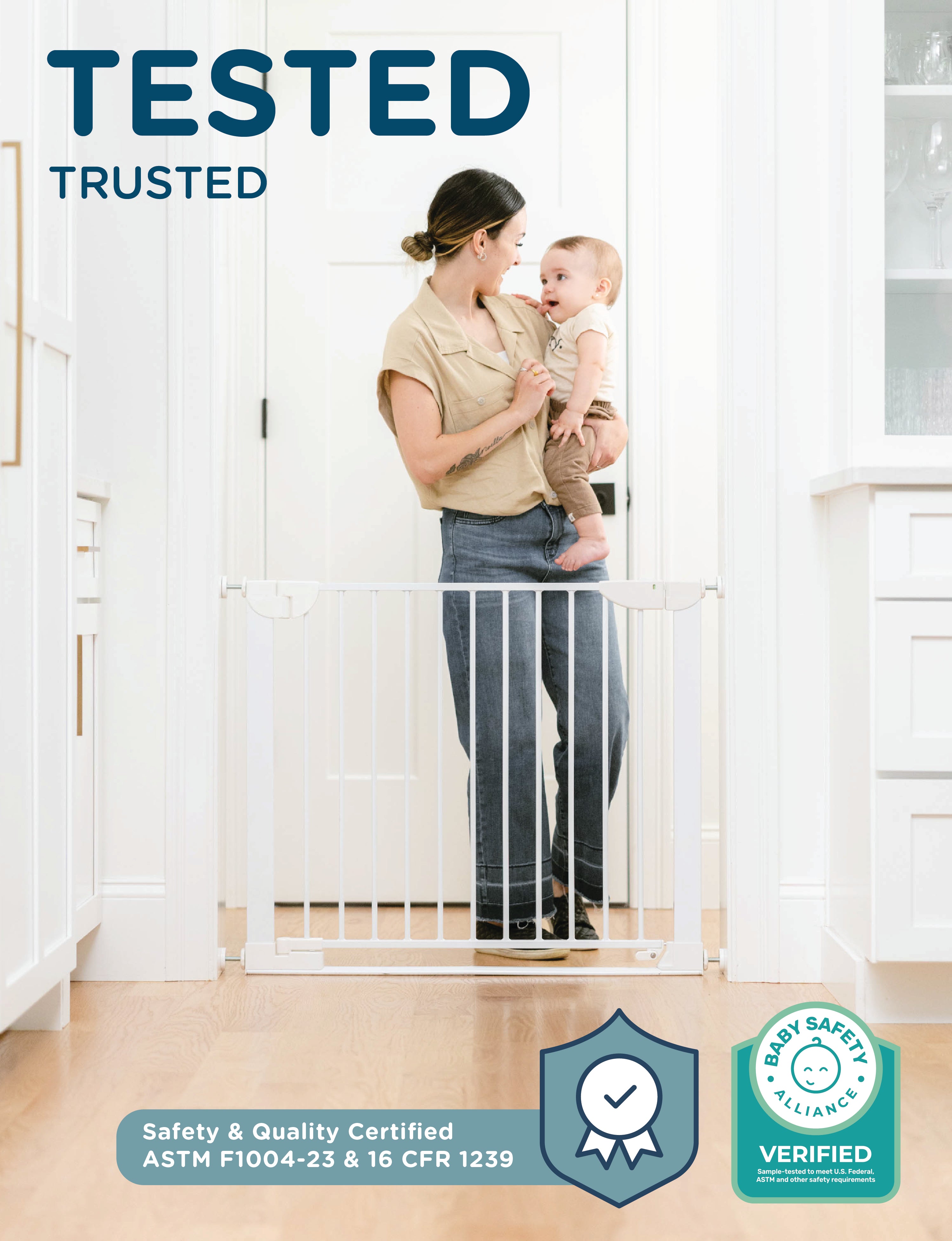 SizeWise™ Metal Pressure Mounted Gate - Baby Delight