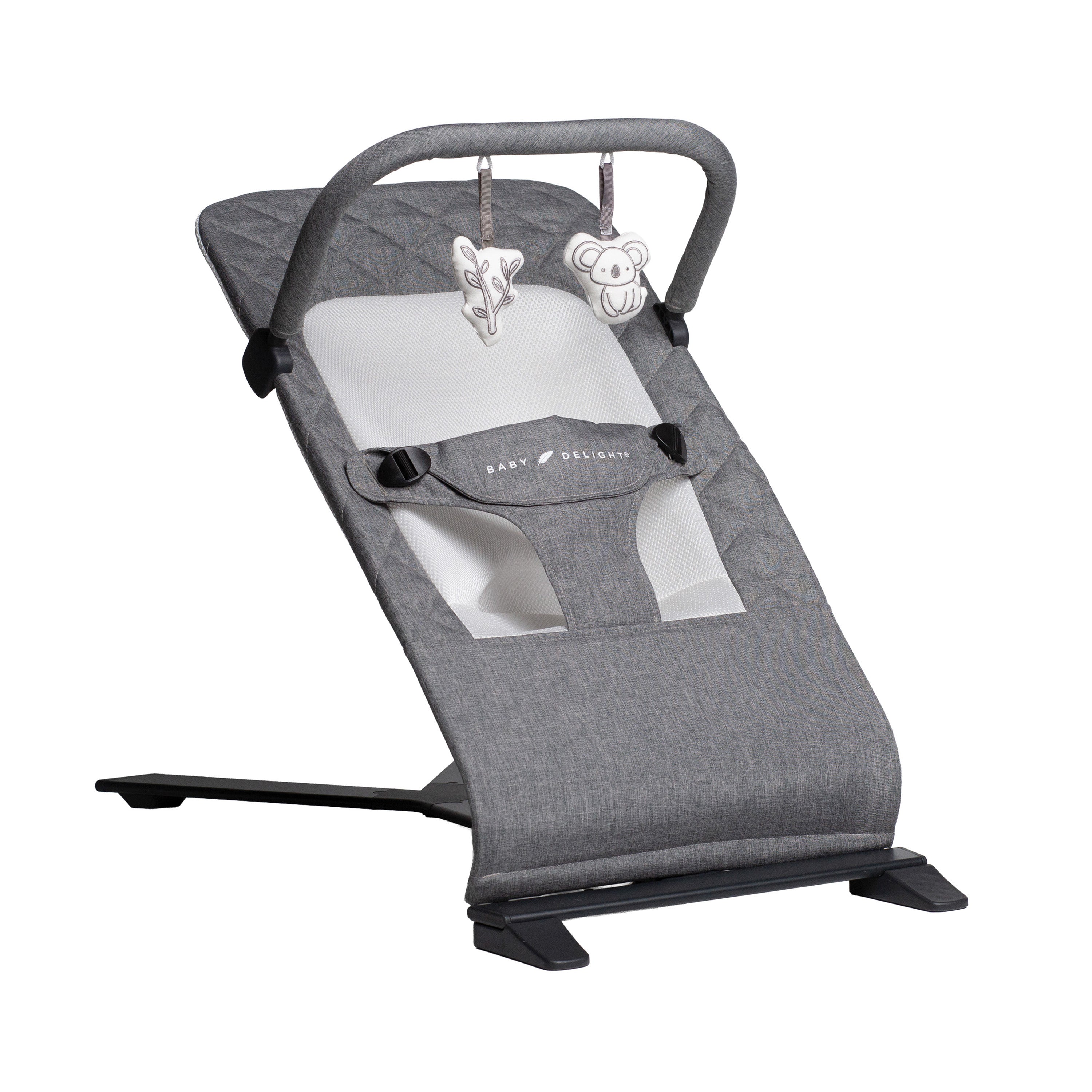 Alpine Deluxe Portable Bouncer - Charcoal Tweed