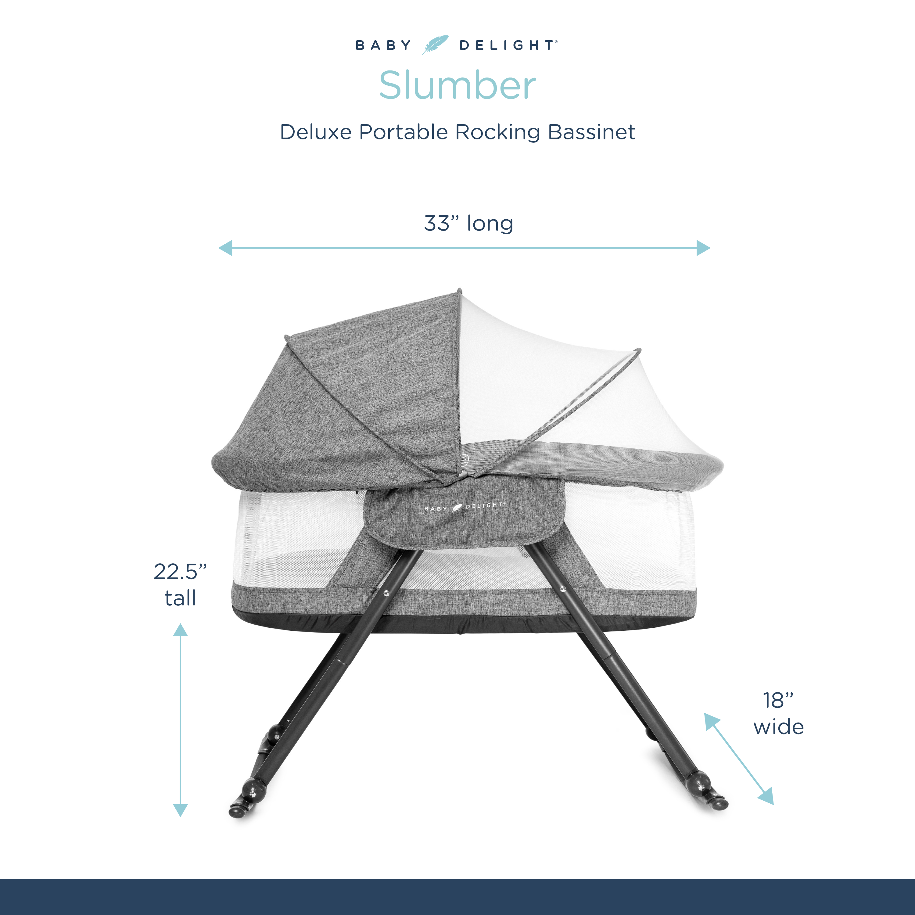 Slumber Deluxe Portable Rocking Bassinet