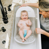 Cushy Nest Cloud Premium Infant Bather - Grey-White - Baby Delight