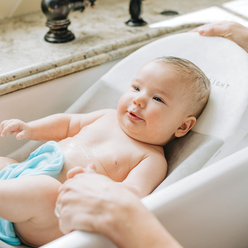 Cushy Nest Cloud Premium Infant Bather - Grey-White - Baby Delight