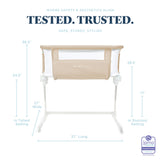 Beside Me™ Dreamer Organic Bassinet & Bedside Sleeper - Organic Oat - Baby Delight