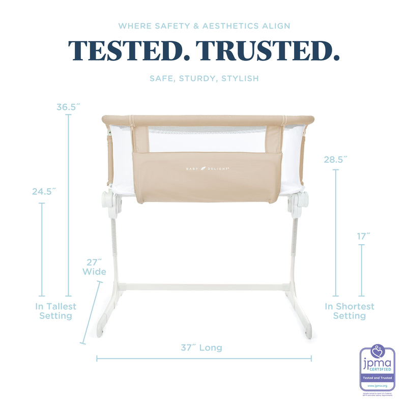 Beside Me™ Dreamer Organic Bassinet & Bedside Sleeper - Organic Oat - Baby Delight