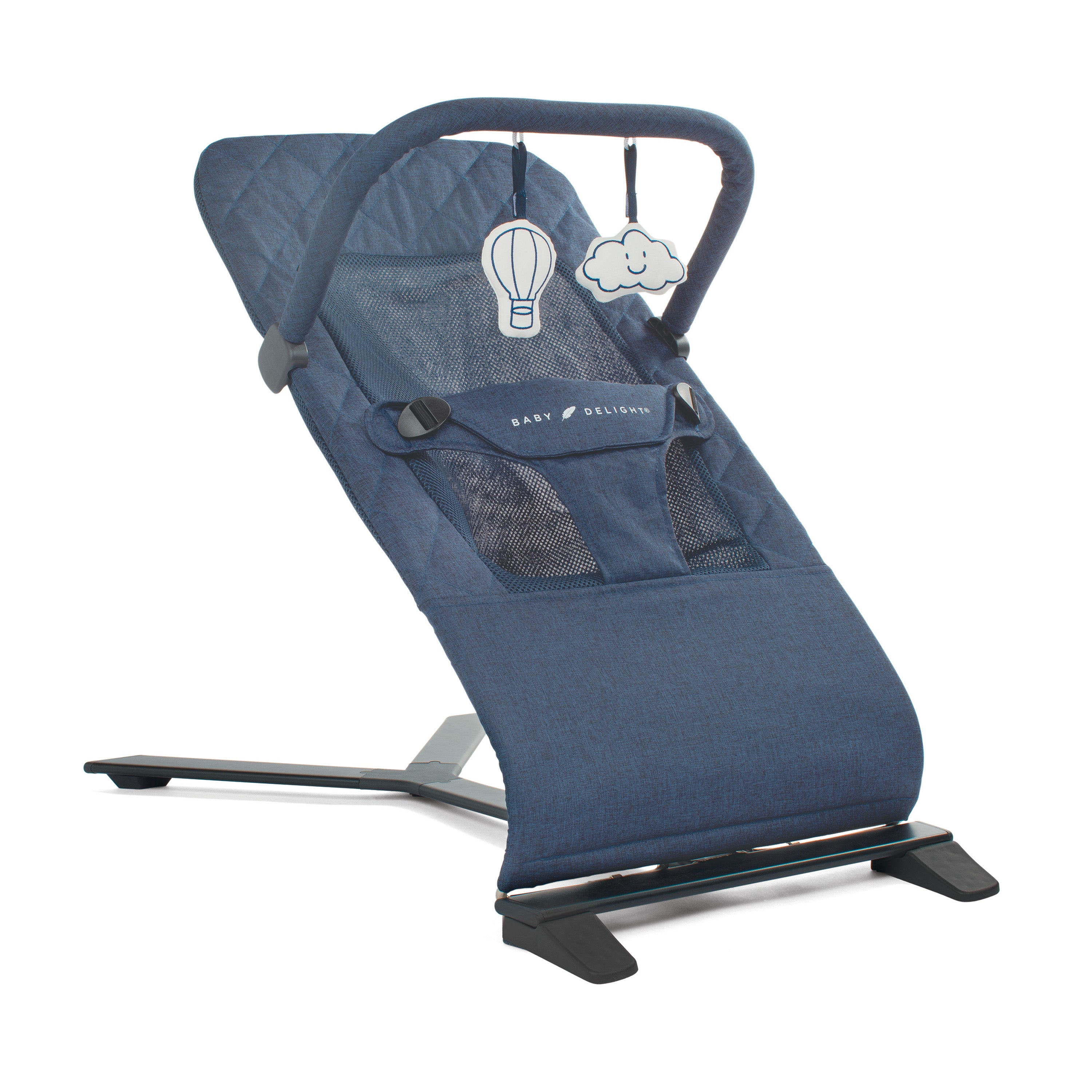 Alpine Deluxe Portable Bouncer - Quilted Indigo