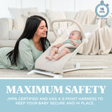 Alpine Organic Deluxe Portable Bouncer - Organic Oat - Baby Delight