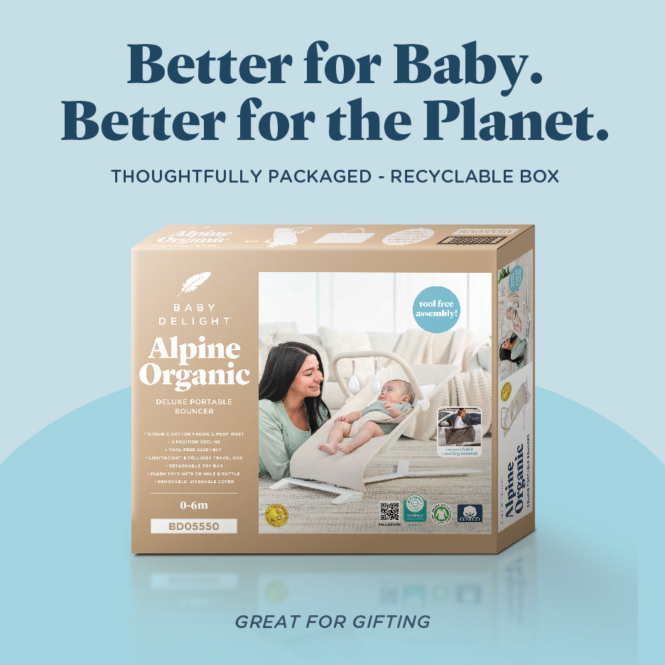 Alpine Organic Deluxe Portable Bouncer - Baby Delight