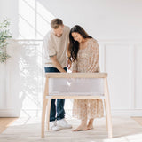 Heirloom Willow Wooden Bassinet - Organic Oat - Baby Delight