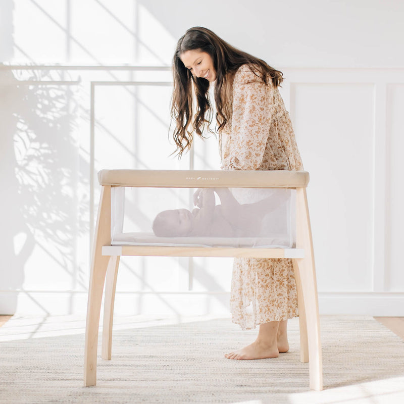 Heirloom Willow Wooden Bassinet - Organic Oat - Baby Delight