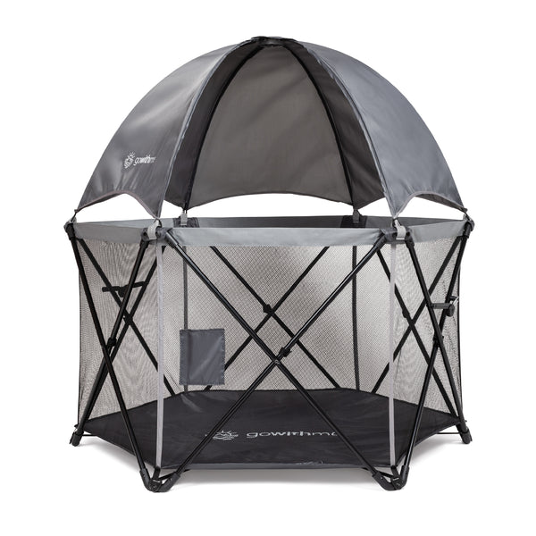 Go With Me® Eclipse Portable Playard with Canopy - Grey