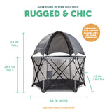 Go With Me® Eclipse Portable Playard with Canopy - Grey