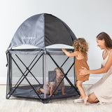 Go With Me® Eclipse Portable Playard with Canopy - Grey