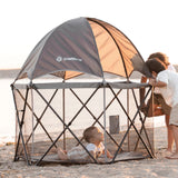 Go With Me® Eclipse Portable Playard with Canopy - Grey