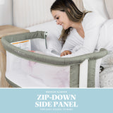 Beside Me™ Serenity Organic Bassinet and Bedside Sleeper | Sage Tweed - Baby Delight