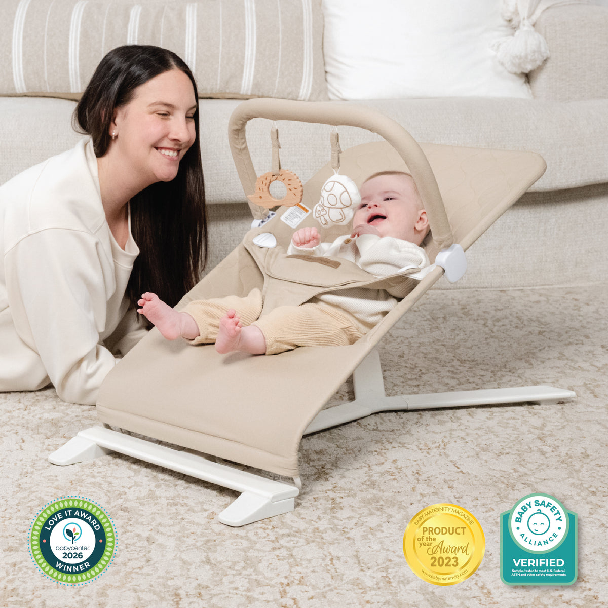 Alpine Organic Deluxe Portable Bouncer - Baby Delight
