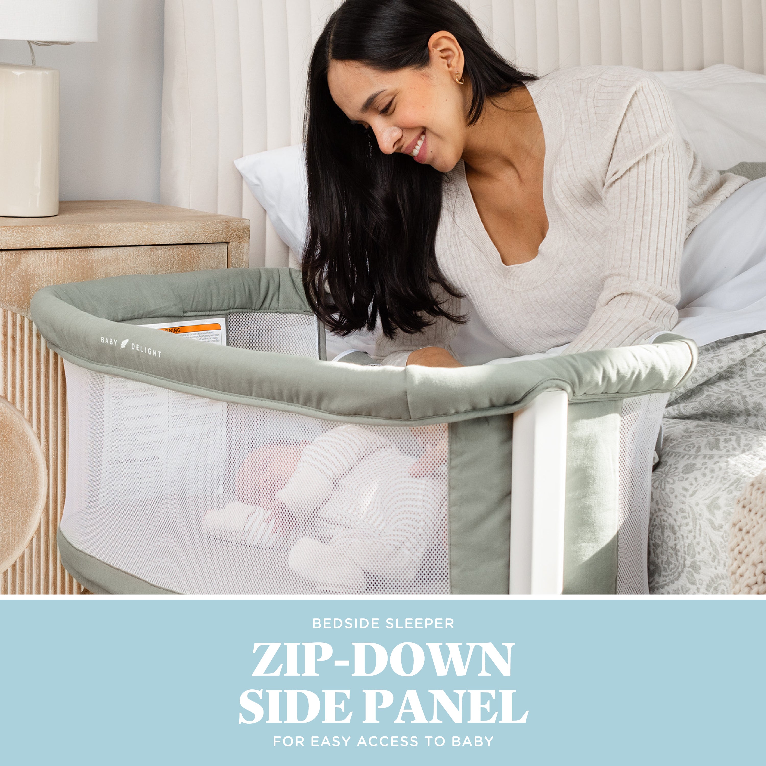 Beside Me™ Serenity Organic Bassinet and Bedside Sleeper - Baby Delight
