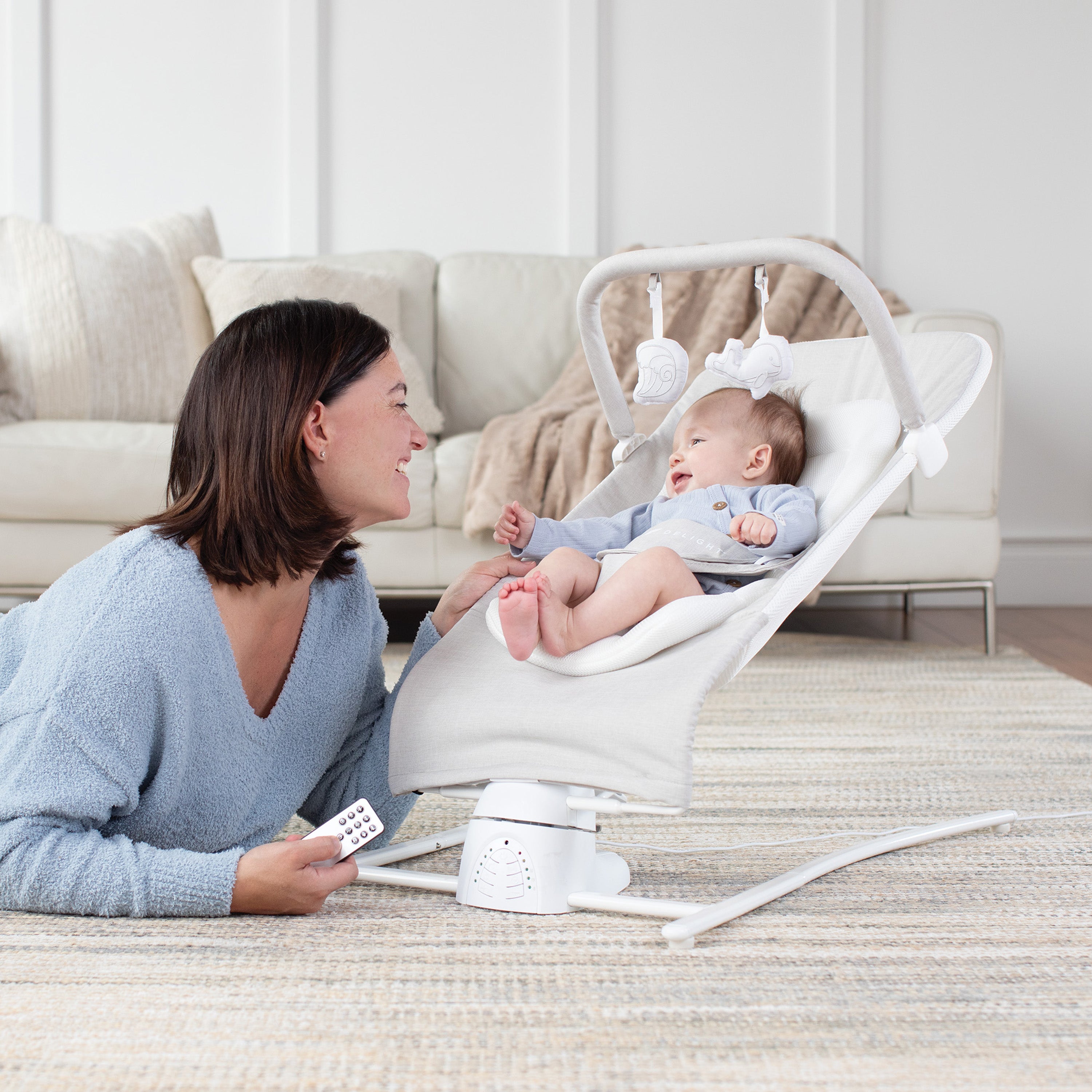 Alpine Wave Deluxe Bouncer - Driftwood Grey