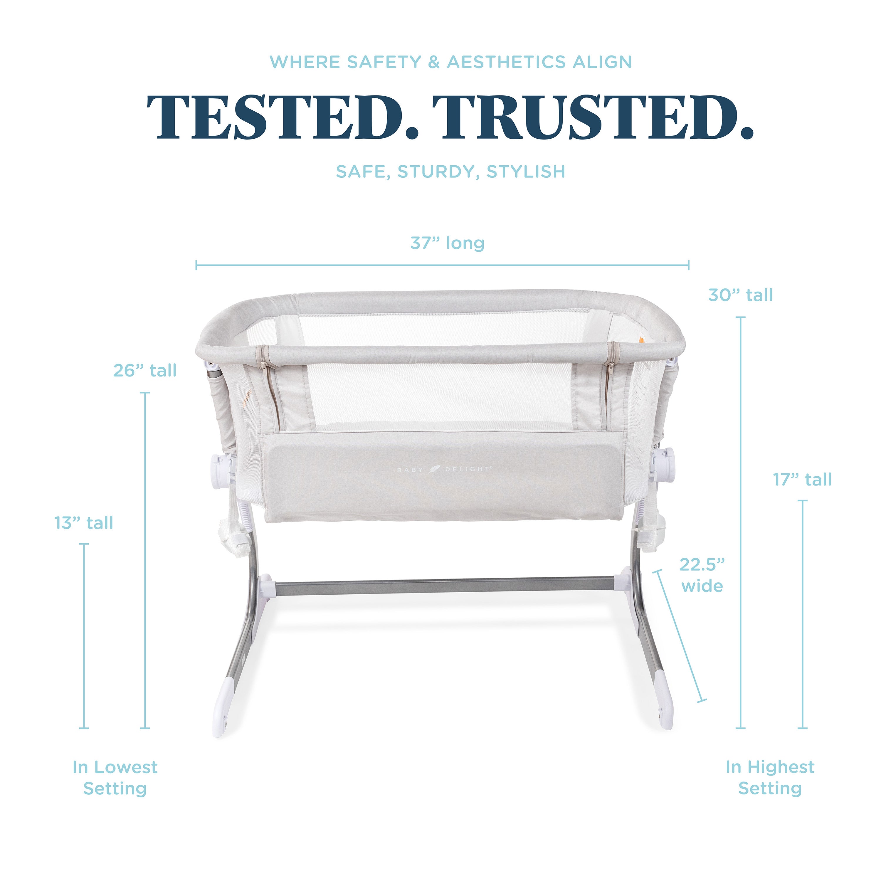 Beside Me™ Dreamer Bassinet & Bedside Sleeper - Driftwood Grey - Baby Delight