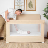 Lunaire Full Size Mesh Crib and Playard - Organic Oat - Baby Delight