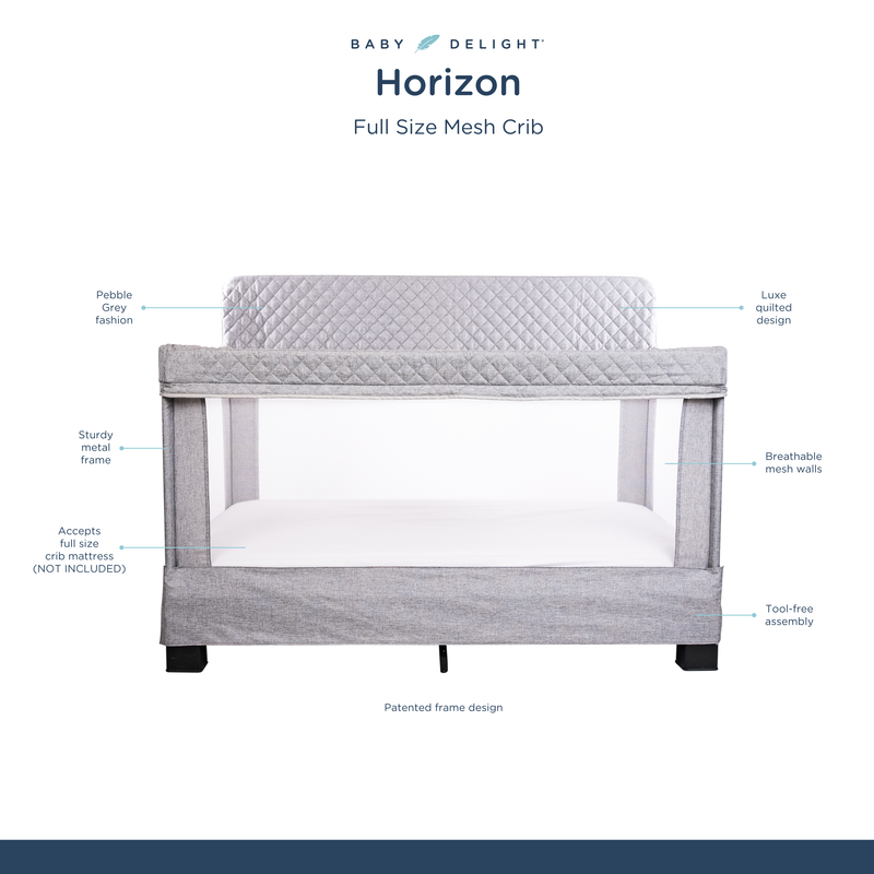 Horizon Full Mesh Crib - Baby Delight