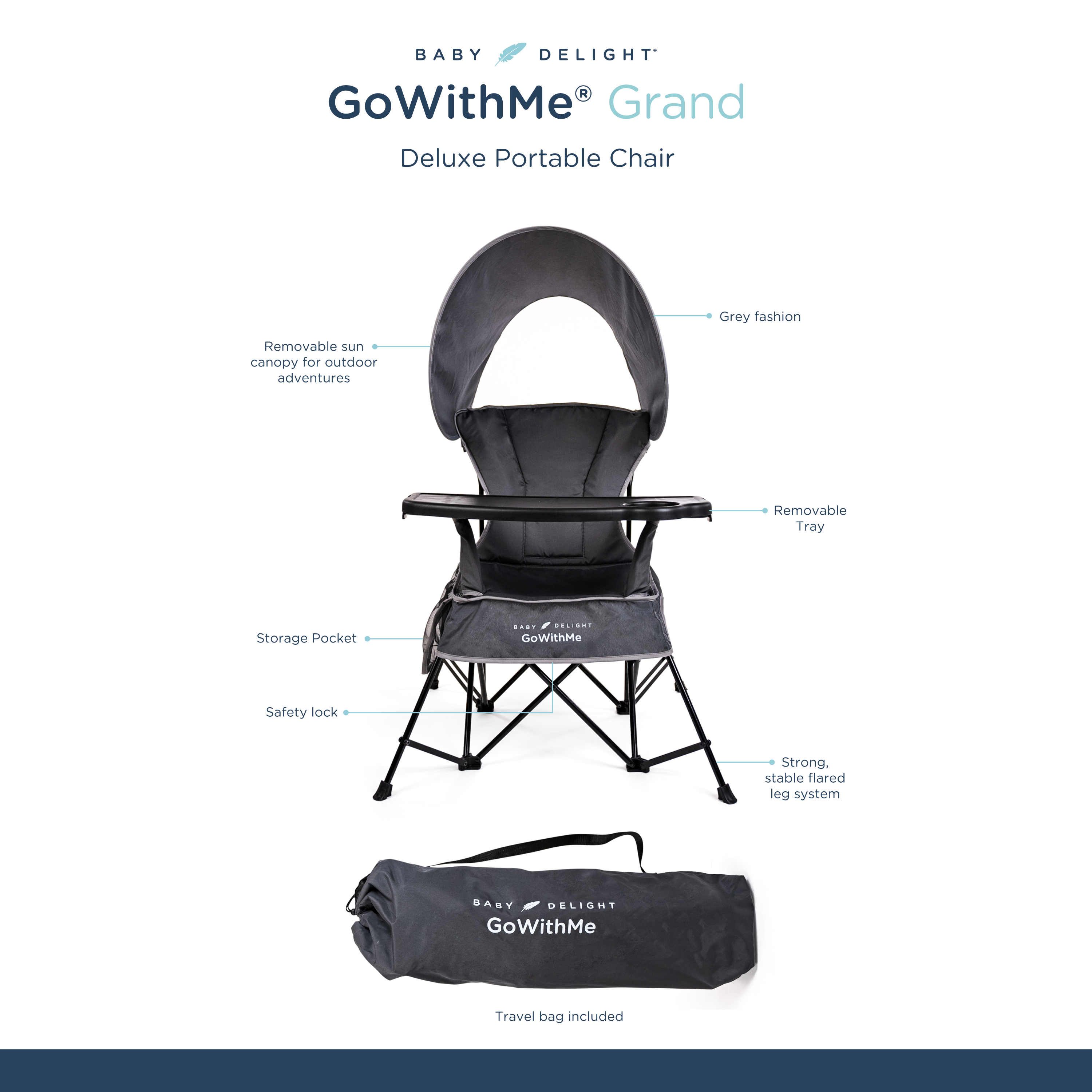 Grand Deluxe Portable Chair for Kids - Baby Delight
