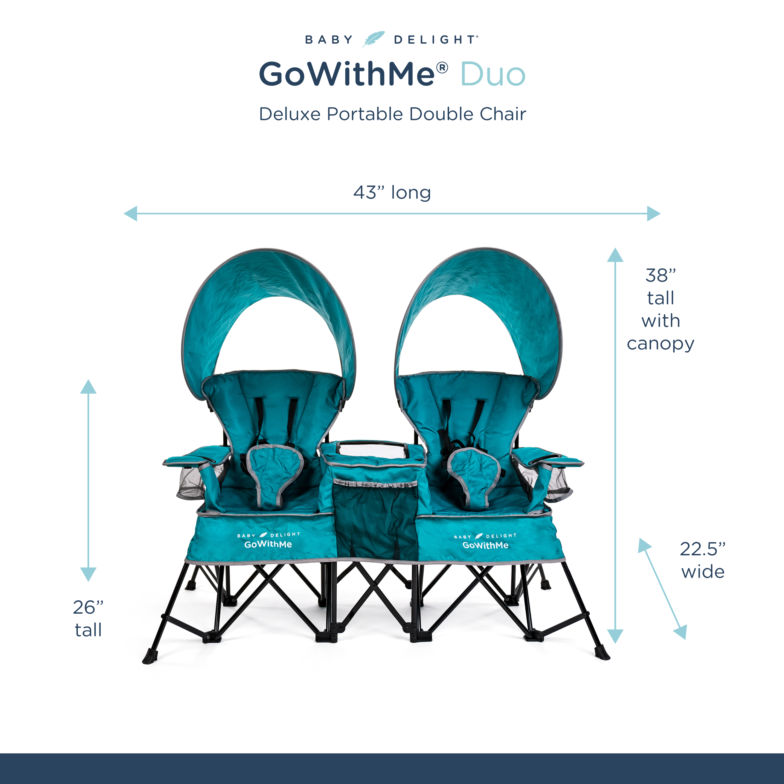 Duo Deluxe Portable Double Chair - Baby Delight