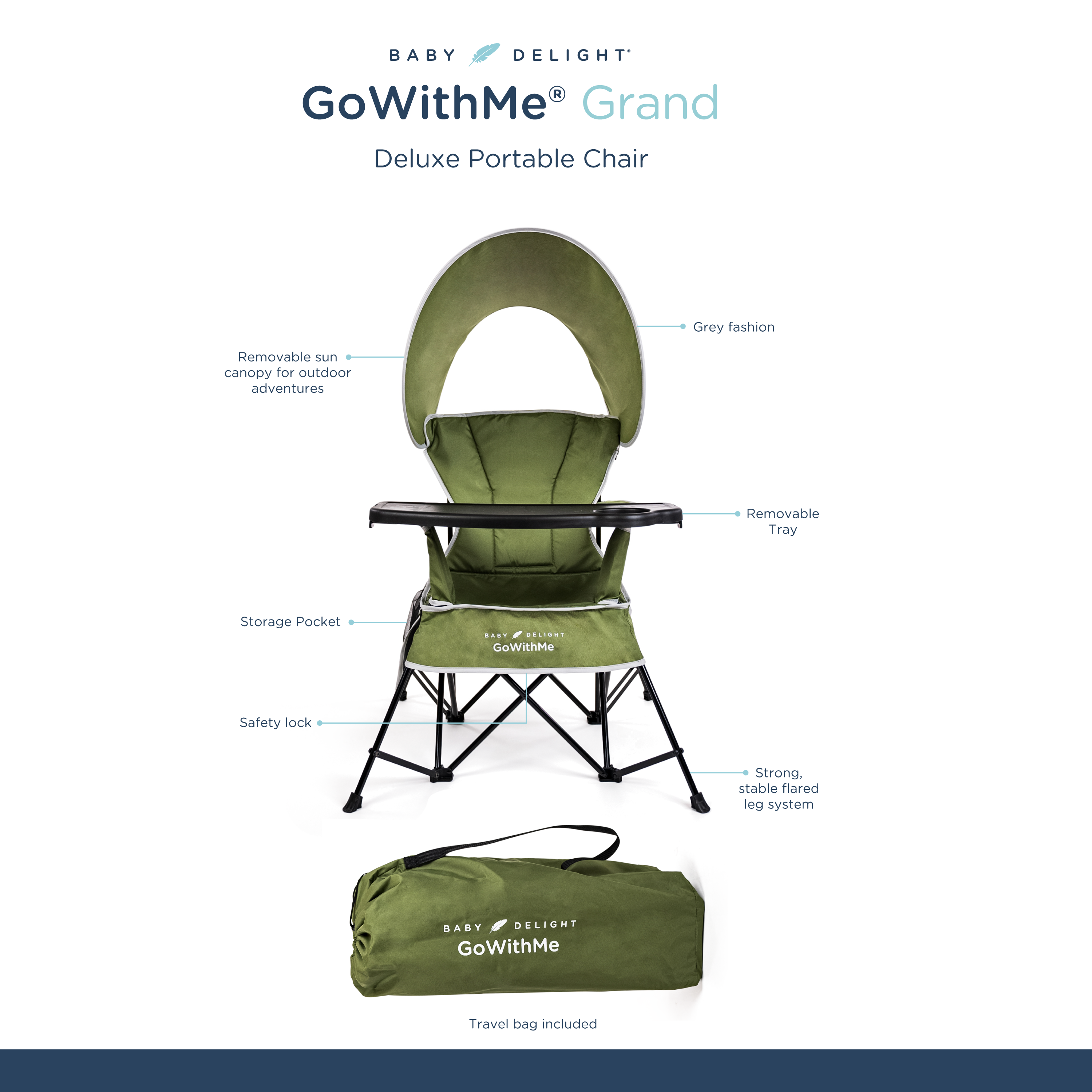 Grand Deluxe Portable Chair for Kids - Baby Delight