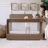 Lunaire Full Size Mesh Crib and Playard - Organic Mocha - Baby Delight