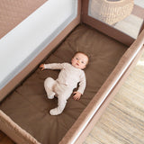 Lunaire Full Size Mesh Crib and Playard - Organic Mocha - Baby Delight