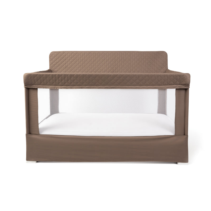 Lunaire Full Size Mesh Crib and Playard - Organic Mocha - Baby Delight