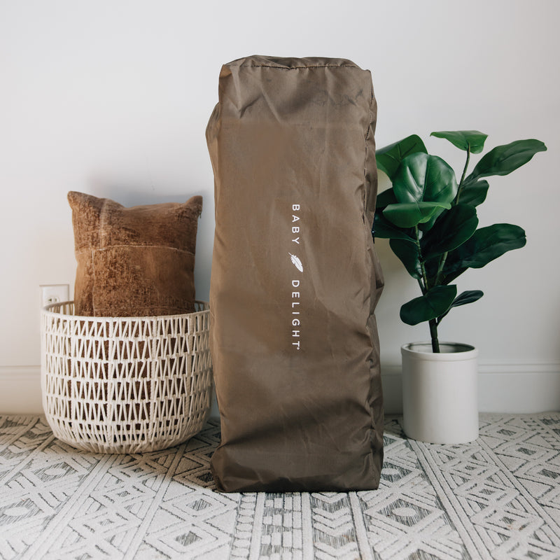 Lunaire Full Size Mesh Crib and Playard - Organic Mocha - Baby Delight