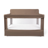 Lunaire Full Size Mesh Crib and Playard - Organic Mocha - Baby Delight