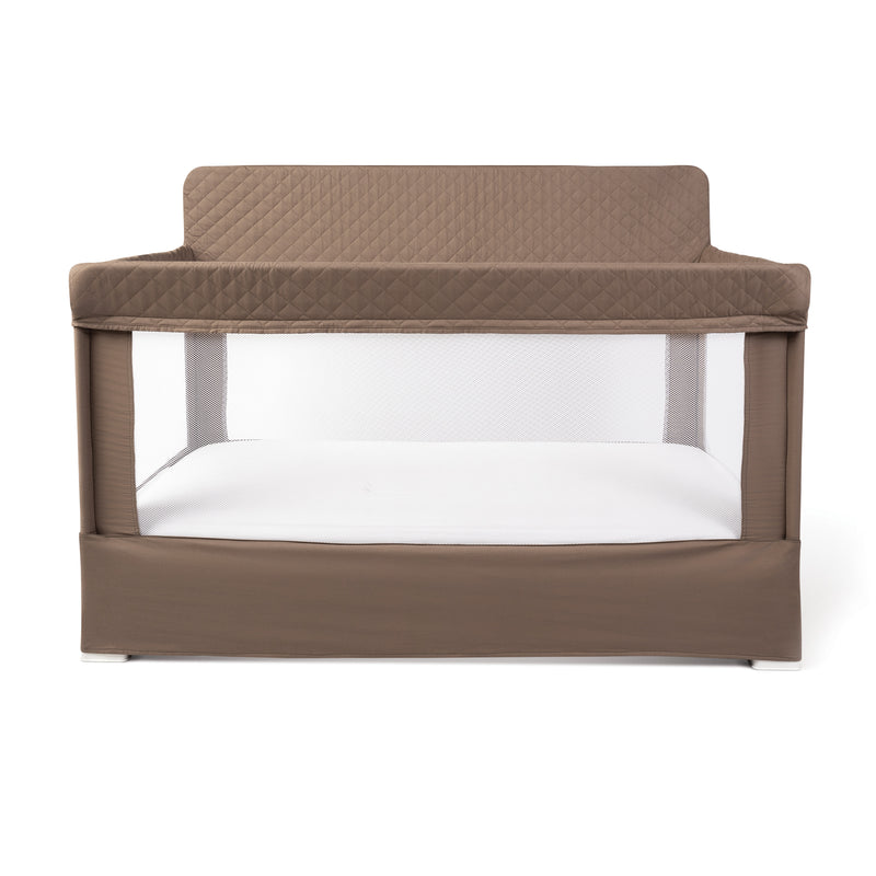 Lunaire Full Size Mesh Crib and Playard - Organic Mocha - Baby Delight