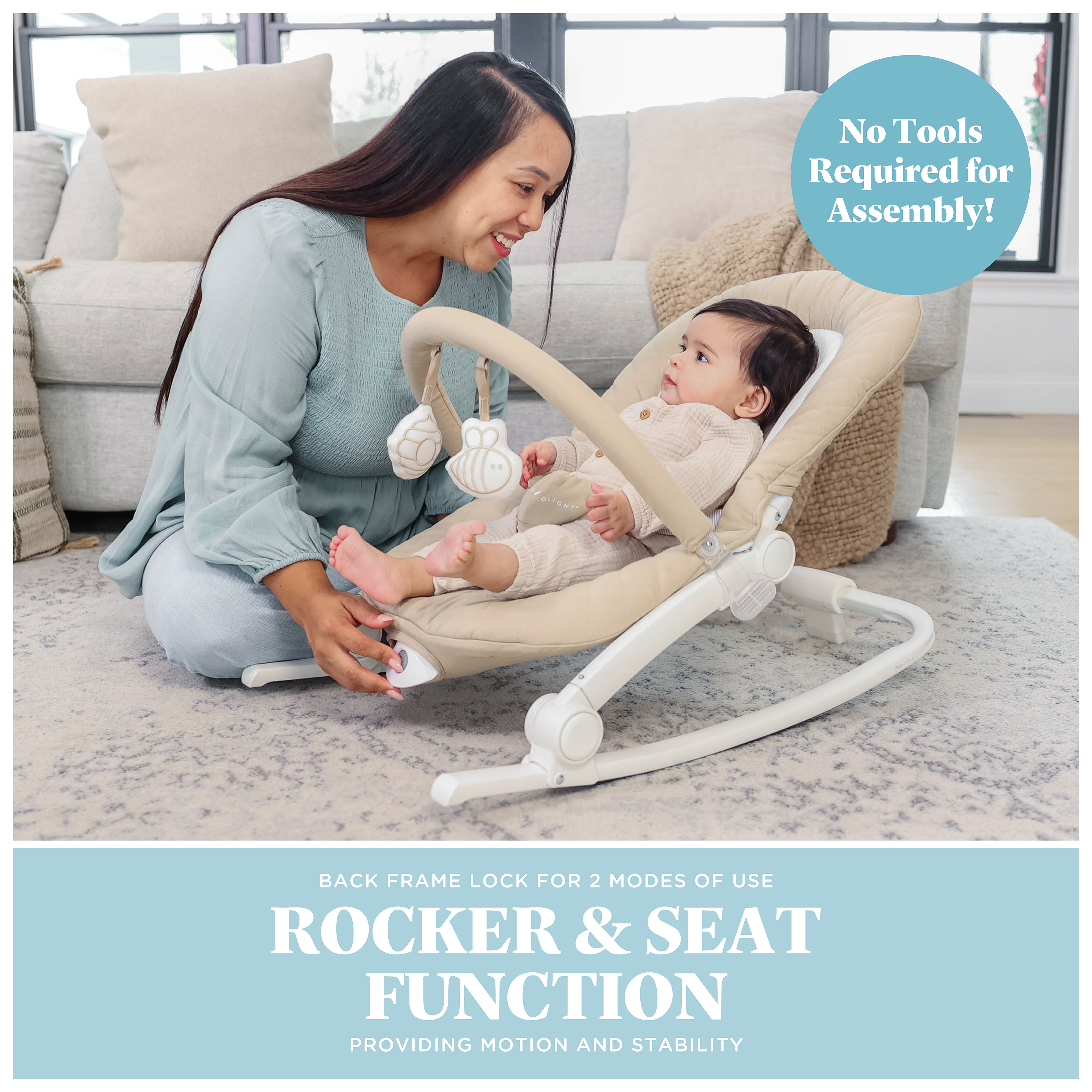 Aura Deluxe Portable Rocker & Seat - Baby Delight