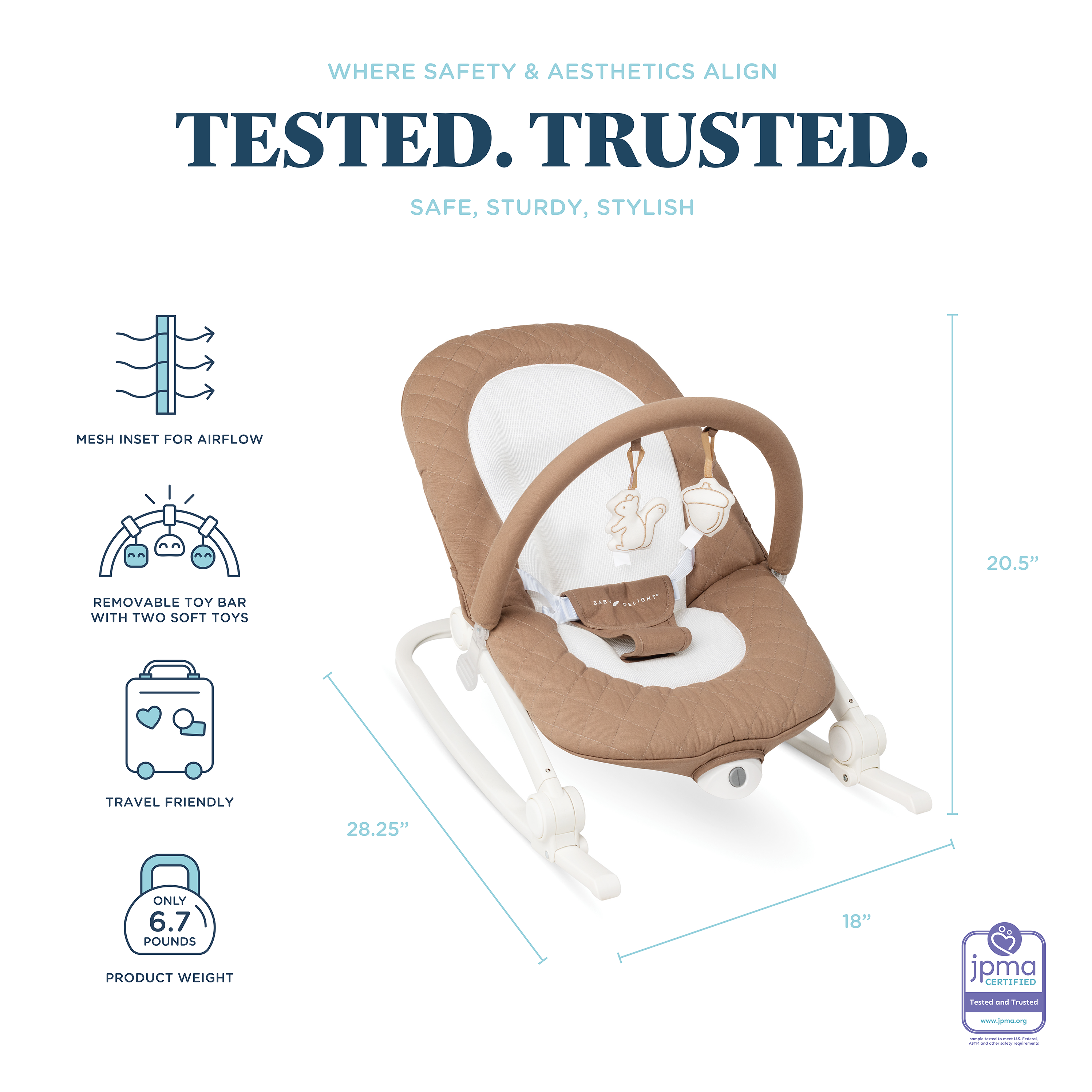 Aura Deluxe Portable Rocker & Seat - Baby Delight