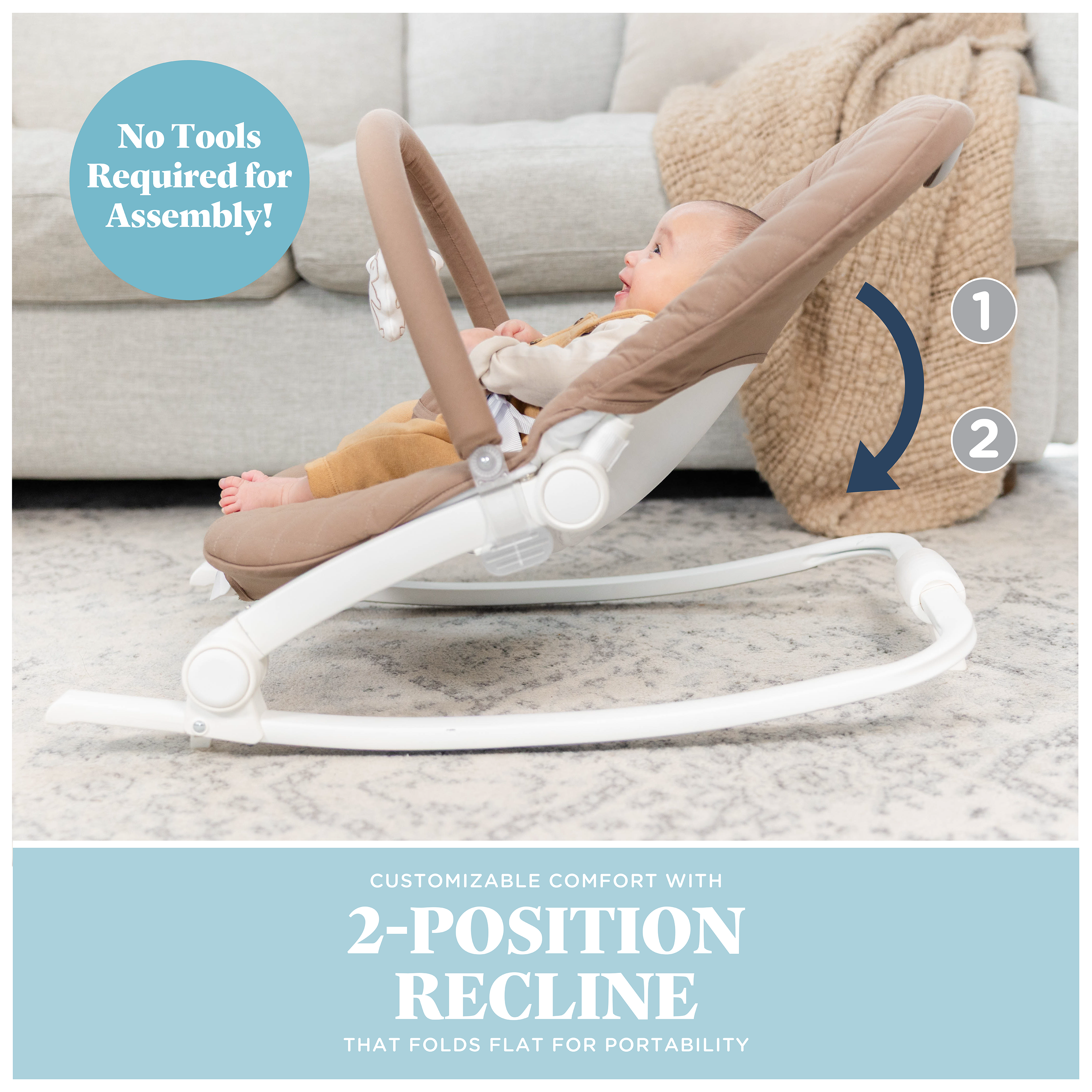 Aura Deluxe Portable Rocker & Seat - Baby Delight