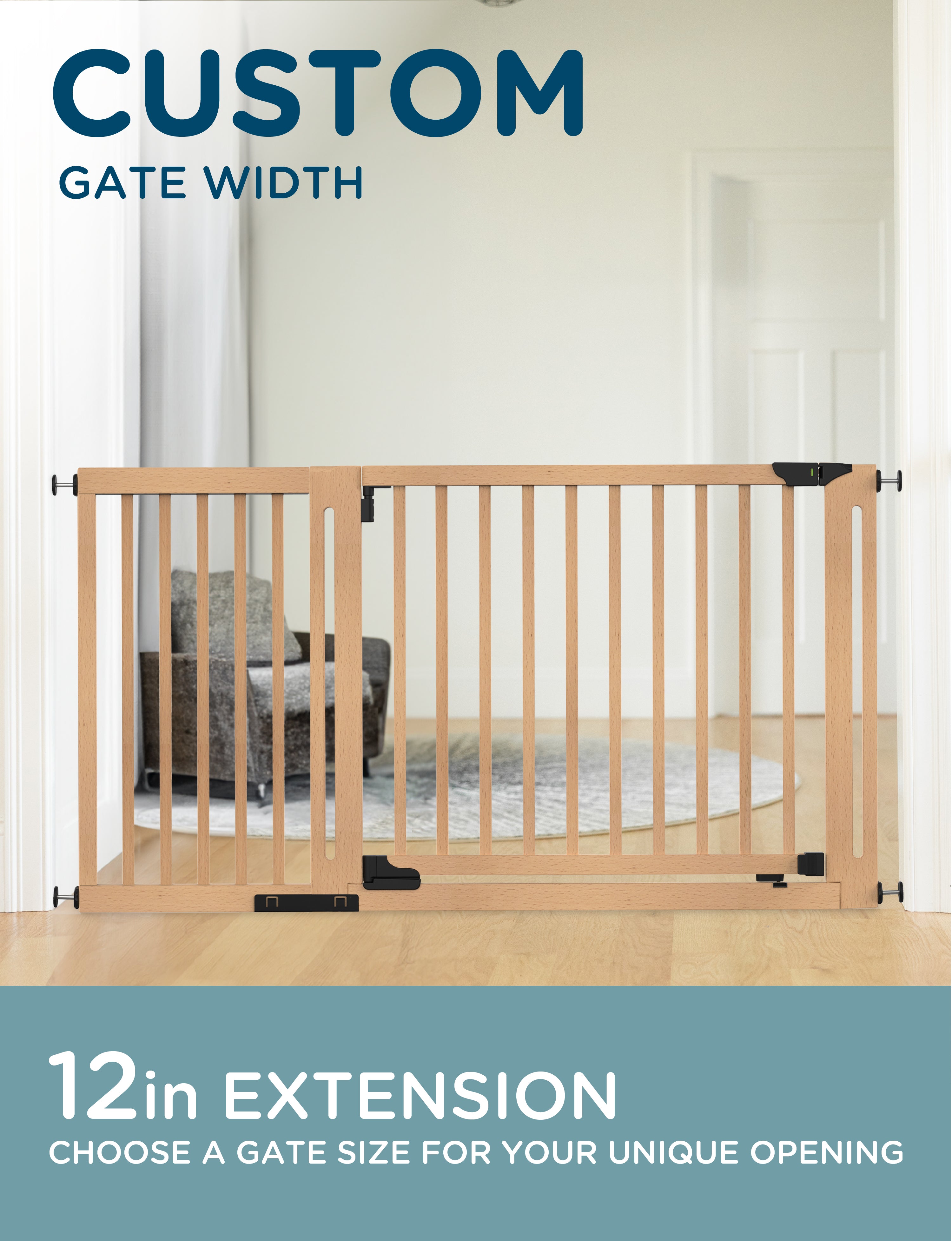 SizeWise™ Wood Pressure Mounted Extension - Baby Delight