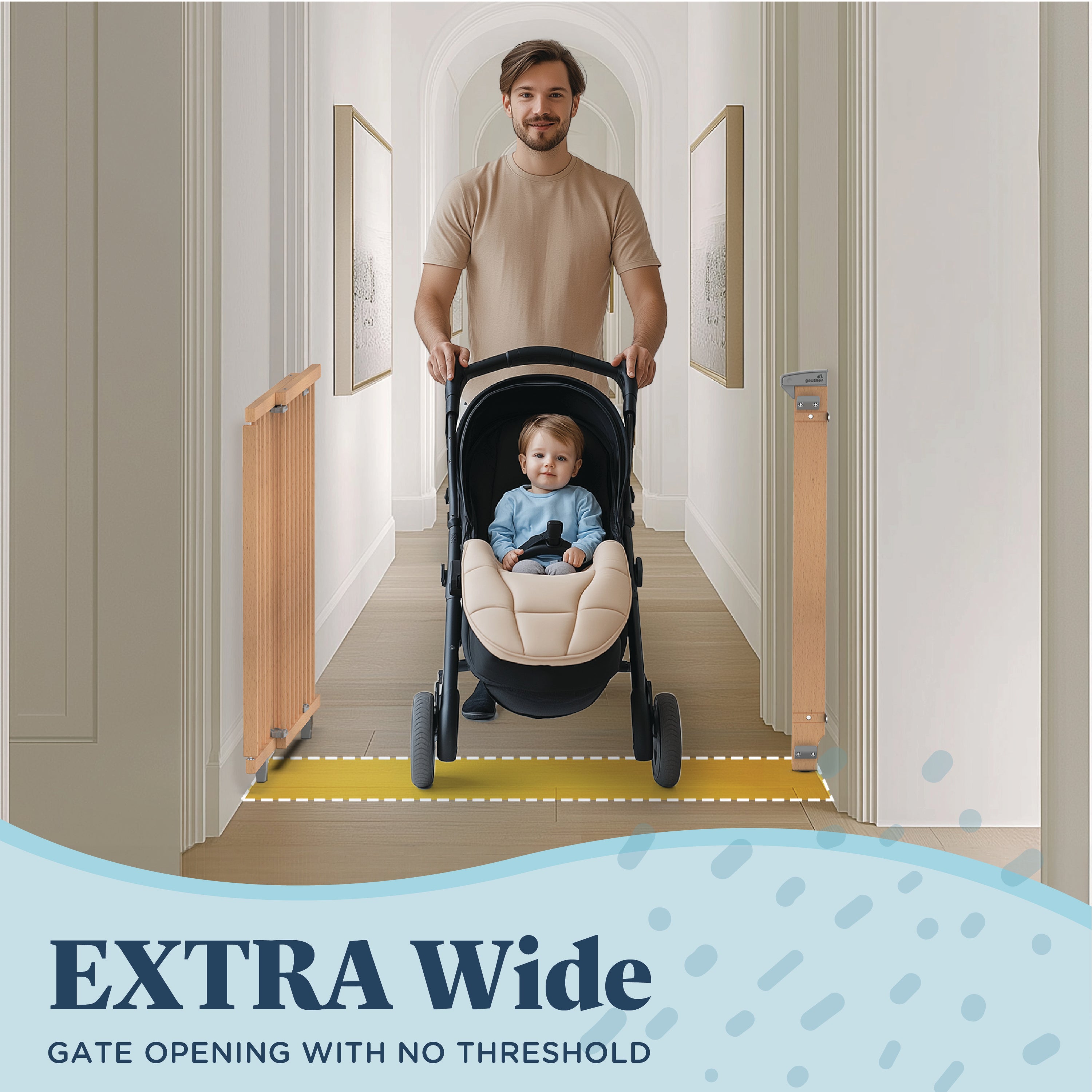 SizeWise™ Hardware Mounted Gate - Baby Delight
