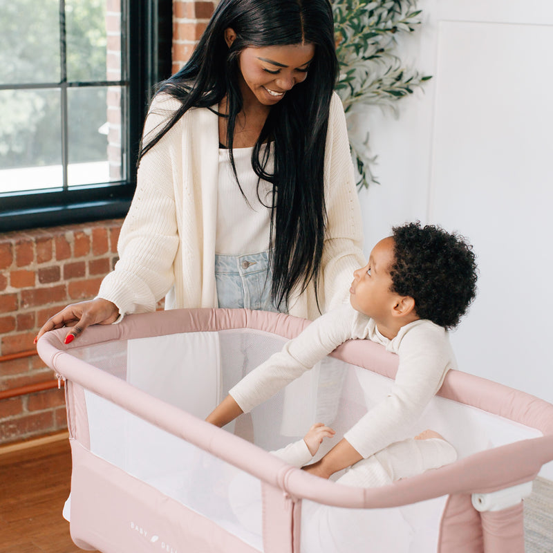 Beside Me™ Dreamer Organic Bassinet & Bedside Sleeper - Organic Rose - Baby Delight