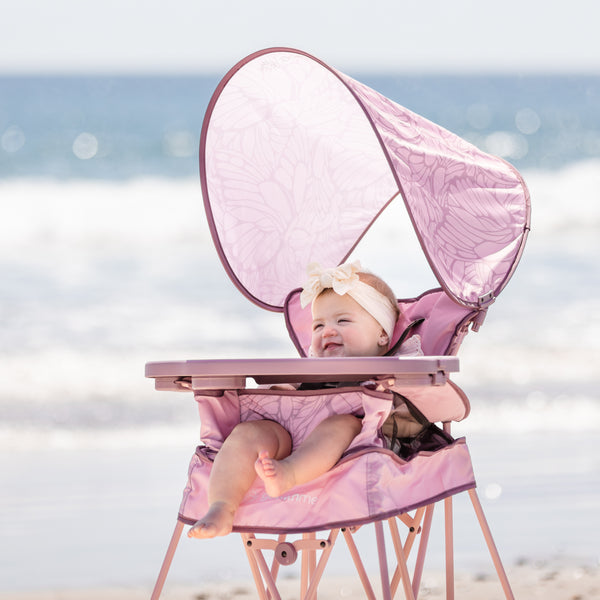 LIMITED EDITION-Go With Me® Uplift Deluxe Portable High Chair with Canopy - Canyon Rose - Baby Delight