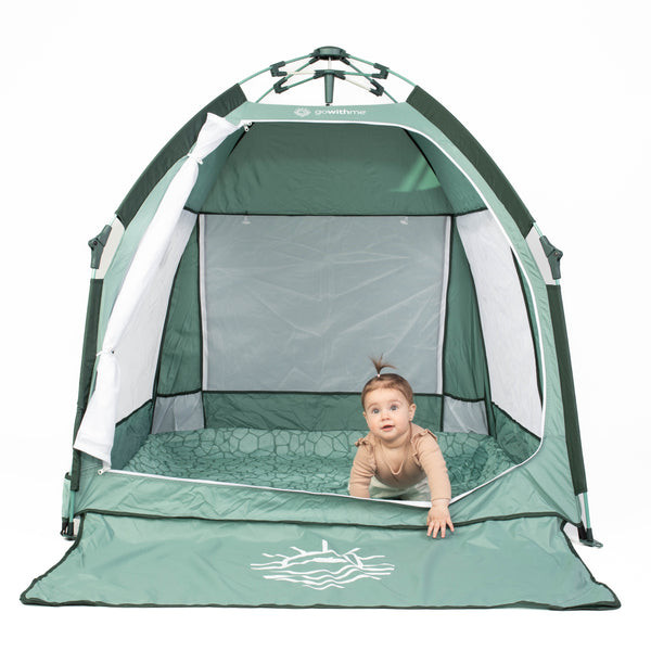 Go With Me® Villa Portable Tent/Playard-Garden Green - Baby Delight