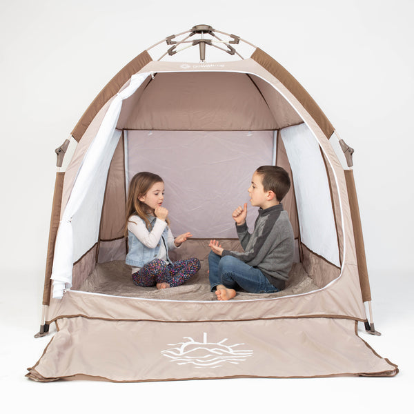 Go With Me® Villa Portable Tent/Playard-Sandstone - Baby Delight