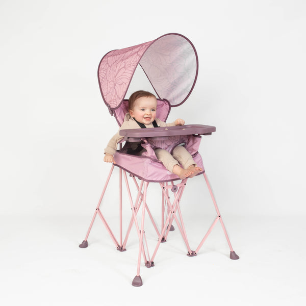 Go With Me® Uplift Deluxe Portable High Chair with Canopy - Canyon Rose - Baby Delight